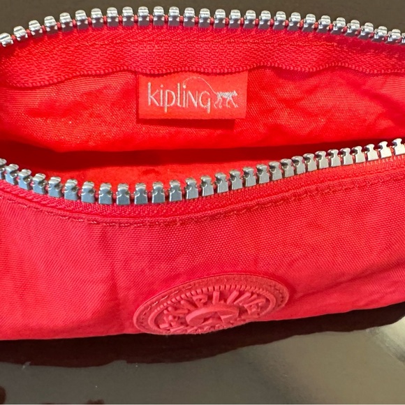 Kipling Vibrant Red Zip Pouch - Picture 6 of 9